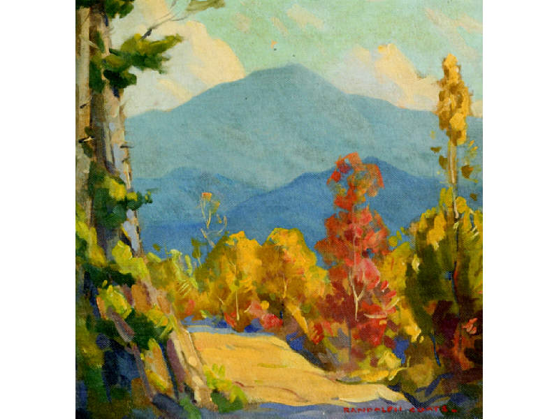 Appraisal: RANDOLPHE LASALLE COATS AMERICAN INDIANA B Autumn Mountain landscape artist's