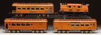 Appraisal: IVES STANDARD GAUGE ELECTRIC LOCOMOTIVE AND PASSENGER SET Locomotive in