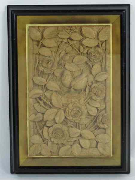 Appraisal: Relief Carving by James Minns Br - carved wood inscribed