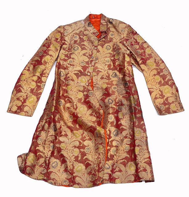 Appraisal: A SOUTHERN INDIAN HYDERABAD SILK BROCADE SHERWANI OR FORMAL COAT