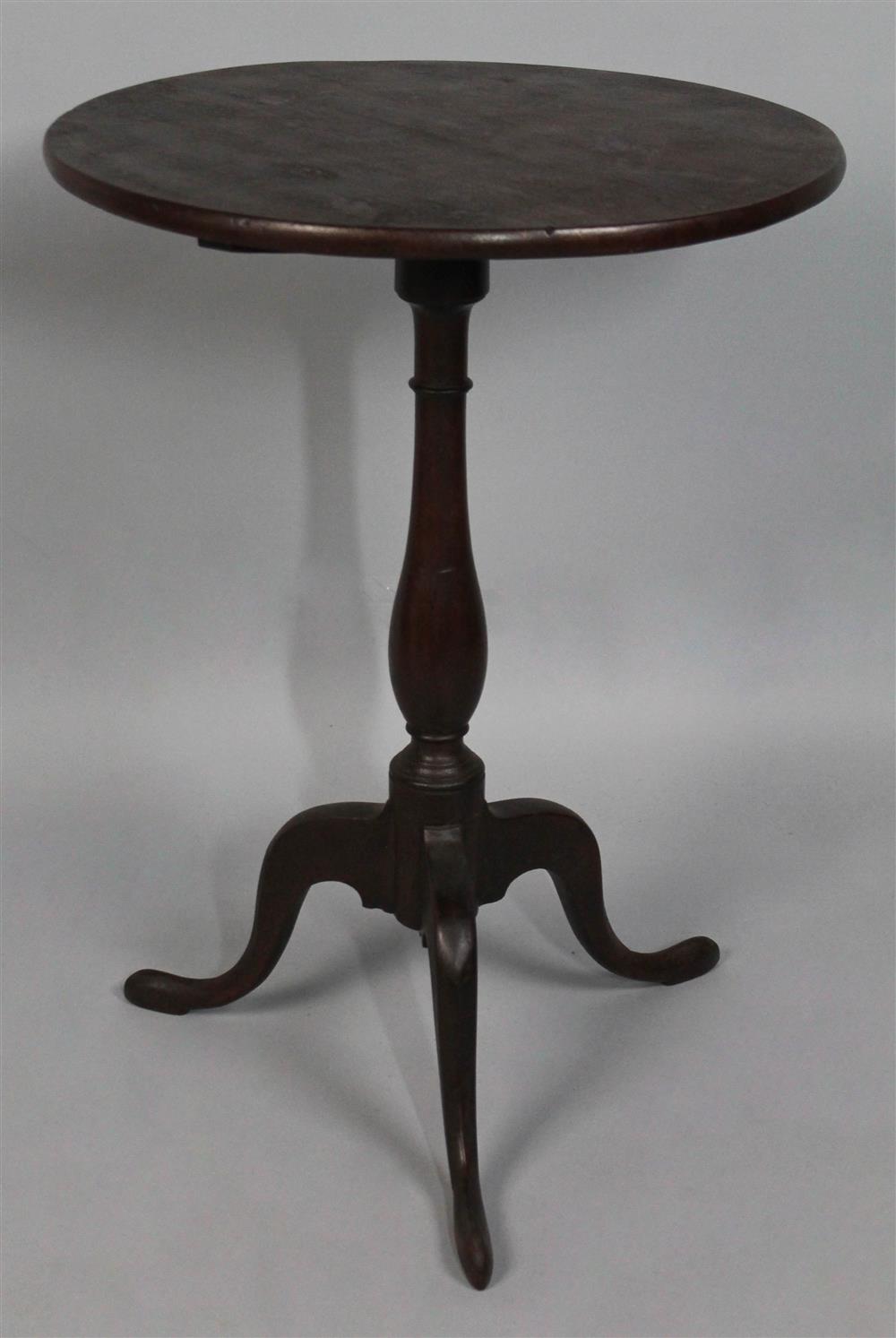 Appraisal: FEDERAL MAHOGANY TILT TOP CANDLESTAND having a hinged round top