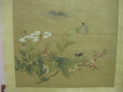 Appraisal: ANONYMOUS-CHINESE SCHOOL chinese th century FOLIATE STUDIES Two hanging scrolls