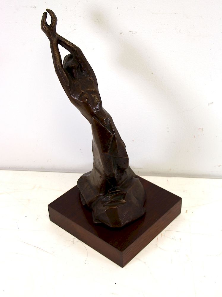 Appraisal: ERNA WEILL GERMAN ACTIVE IN AMERICA - Bronze Modernist Figure