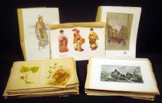 Appraisal: Pcs Pasteur Victoria ANTIQUE PHOTOGRAVURES ENGRAVINGS LITHOGRAPHS Military Landscapes French