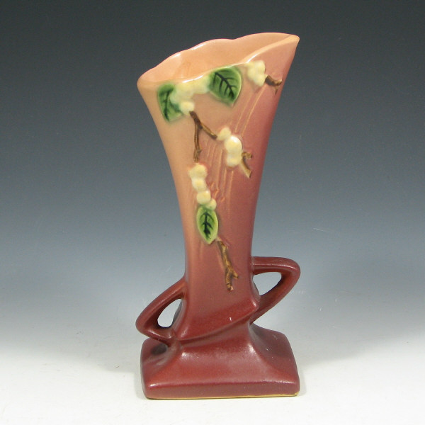 Appraisal: Roseville Snowberry V - Vase Roseville Snowberry V - vase