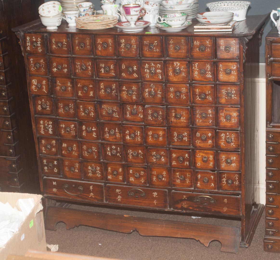 Appraisal: Chinese wood apothecary cabinet