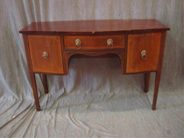 Appraisal: Hepplewhite Style Server with Drawer Doors Inlaid and banded with