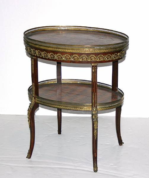 Appraisal: A Louis XV style gilt bronze mounted side table