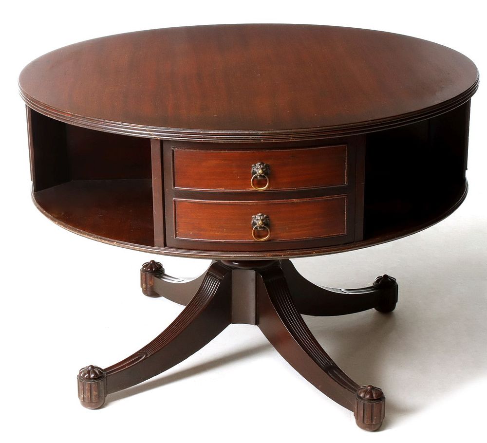 Appraisal: AN EARLY TH CENTURY MAHOGANY DRUM TABLE OF SIZE The