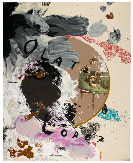 Appraisal: JULIAN SCHNABEL Olatz Lopez Color screenprint on Arches paper x