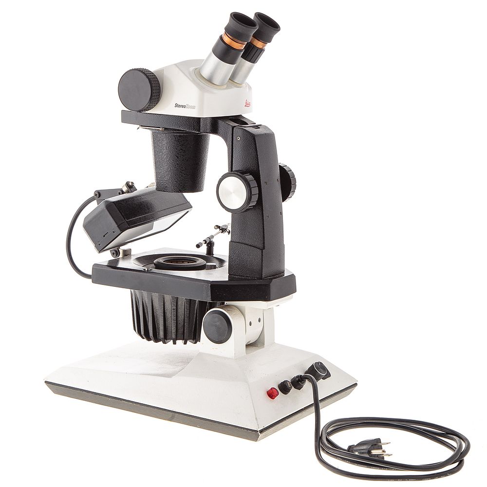 Appraisal: Leica Stereo Zoom Microscope On rotating base in H in