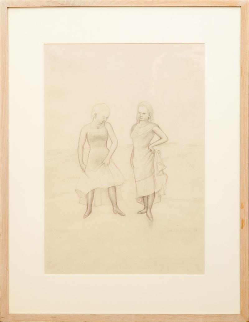 Appraisal: MERAUD GUINNESS GUEVARA - LES DANSEUSES Pencil on paper signed