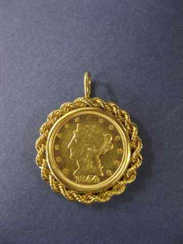 Appraisal: U S Liberty Head Gold Coin in k rope style