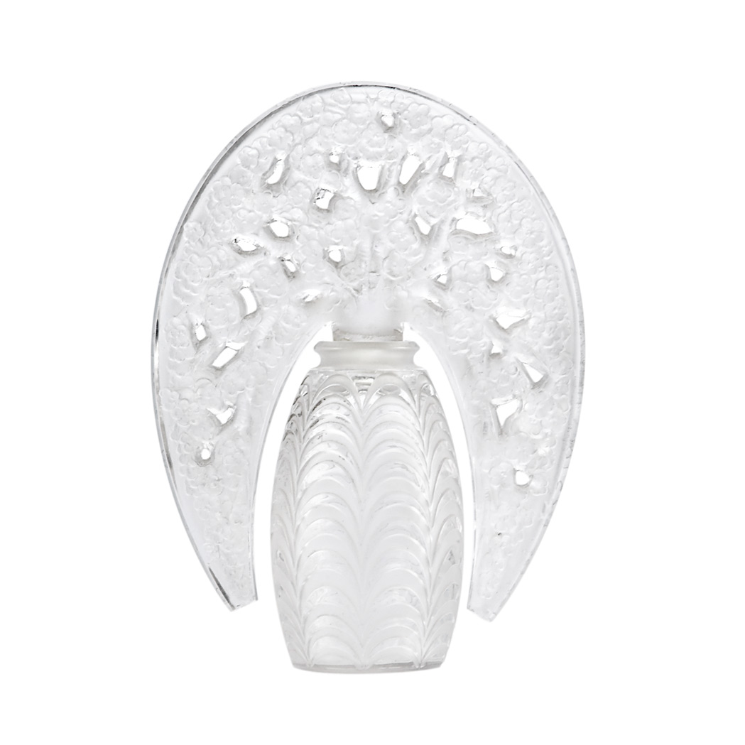 Appraisal: R Lalique Molded Glass Bouchons Fleurs de Pommier Perfume Bottle