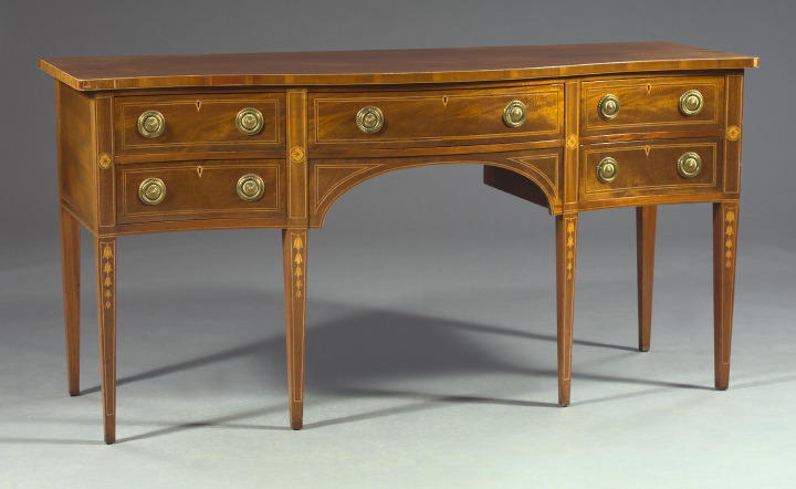 Appraisal: George III-Style Inlaid Mahogany Sideboard first half th century the