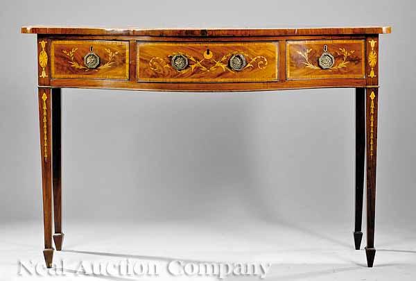 Appraisal: A George III Inlaid Mahogany Sideboard Serving Table late th