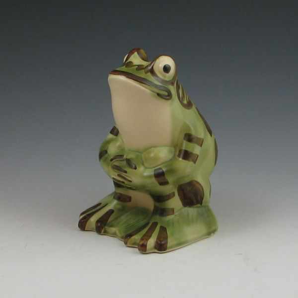 Appraisal: Brush seated frog ornament Unmarked Mint '' tall