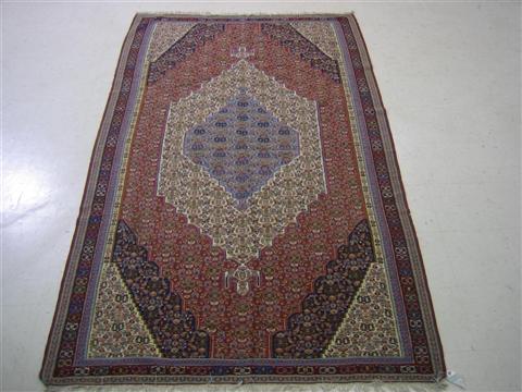 Appraisal: IRANIAN MAROON AND NAVY SENEH RUG ' x '