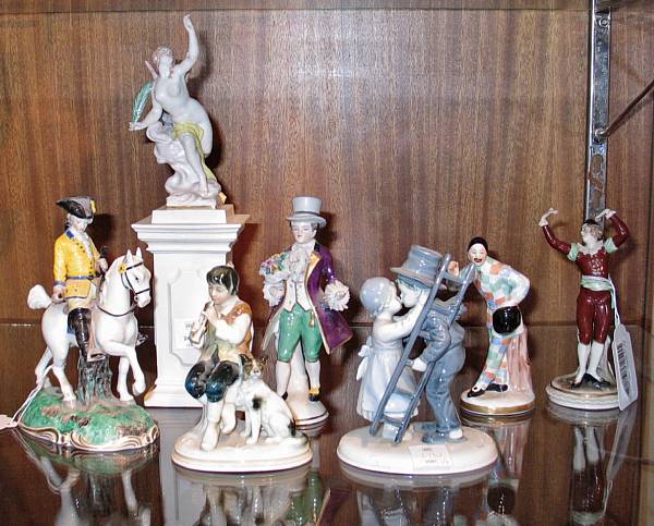 Appraisal: An assembled group of European porcelain figures first half th