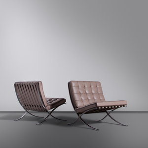 Appraisal: Ludwig Mies van der Rohe - Pair of 'Barcelona' Lounge