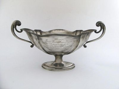 Appraisal: A modern large two-handled bowl shaped rim two scroll handles