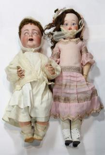 Appraisal: lot of German Simon Halbig bisque character doll and a