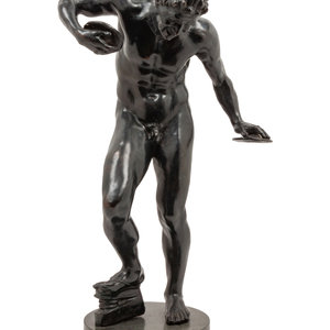 Appraisal: A Continental Bronze Figure th century a patinated bronze figure