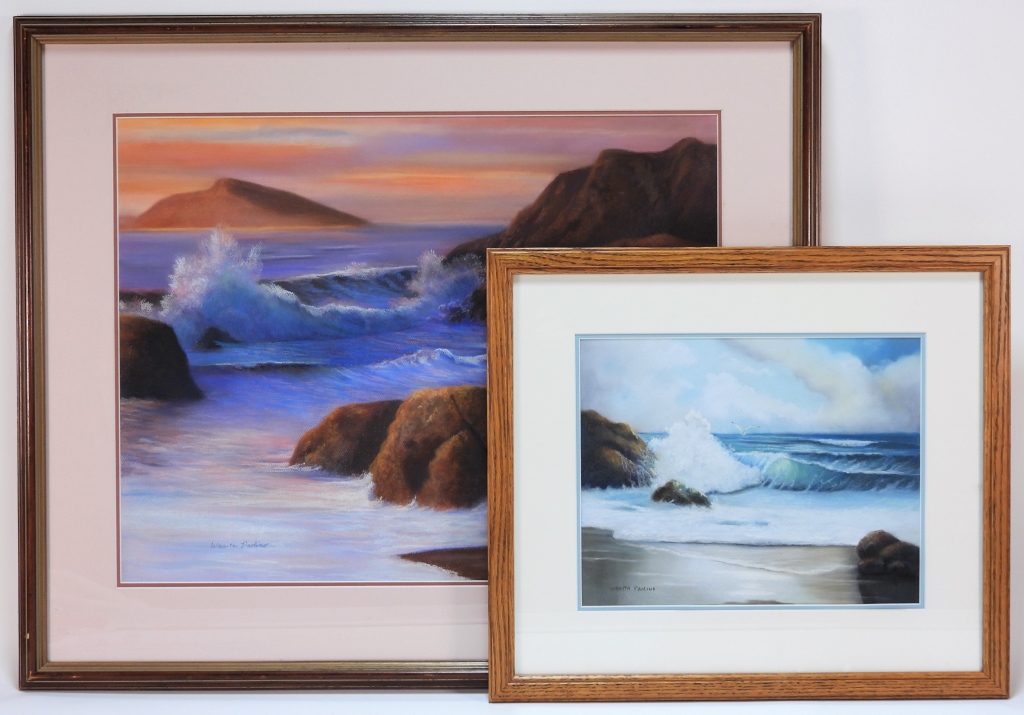 Appraisal: PR WANITA PAULINO RI SEASCAPE PASTEL DRAWINGS Rhode Island USAContemporaryIncludes