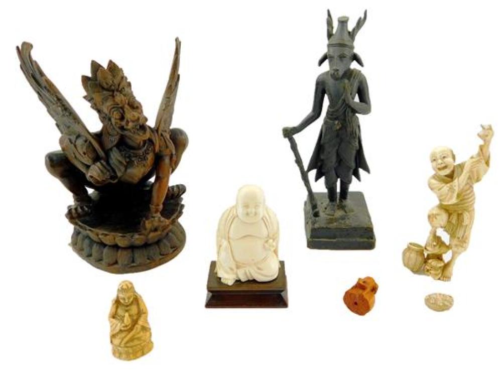 Appraisal: ASIAN Sculpture mostly Asian th and th C including a