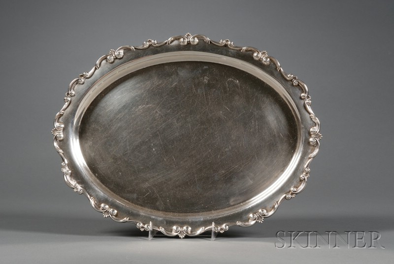 Appraisal: Towle Sterling Platter early th century oval with S-scroll rim