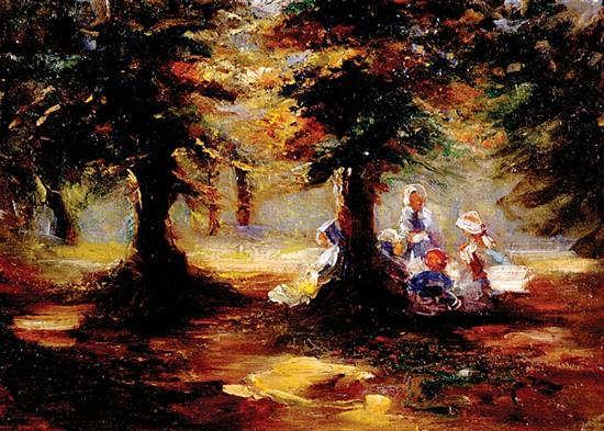 Appraisal: Adolphe Joseph T Monticelli manner of French - PICNIC UNDER