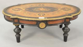 Appraisal: Renaissance Revival table attributed to Pottier Stymus with brass mounts