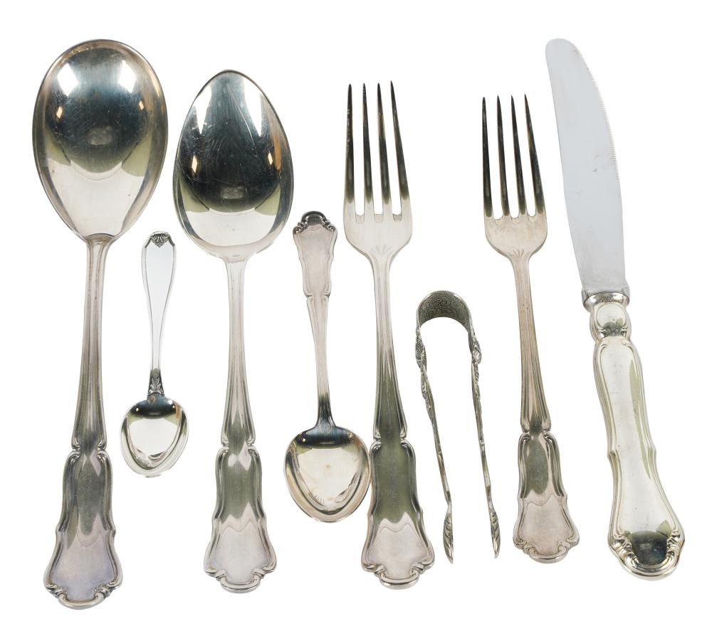 Appraisal: GERMAN SILVER PARTIAL FLATWARE SERVICEM H Wilkens and Sohn Bremen-Hemelingen