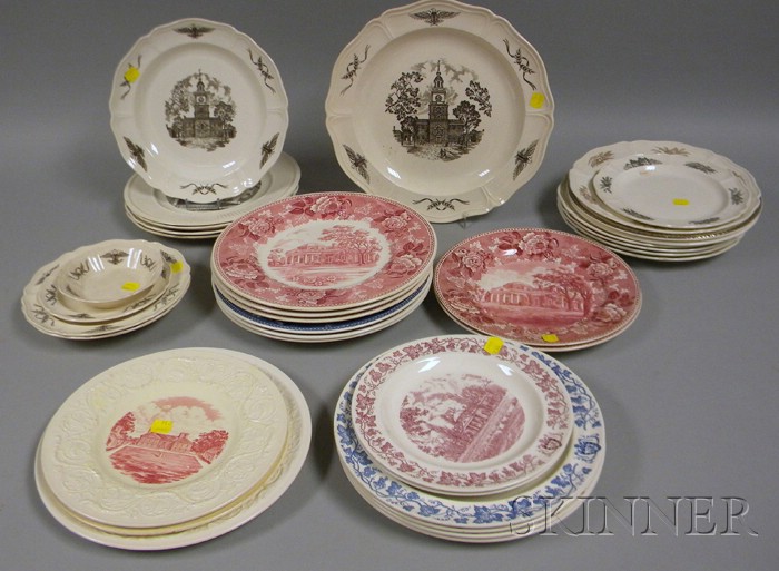 Appraisal: Thirty-five Assorted Wedgwood U S States and Cities Ceramic Plates