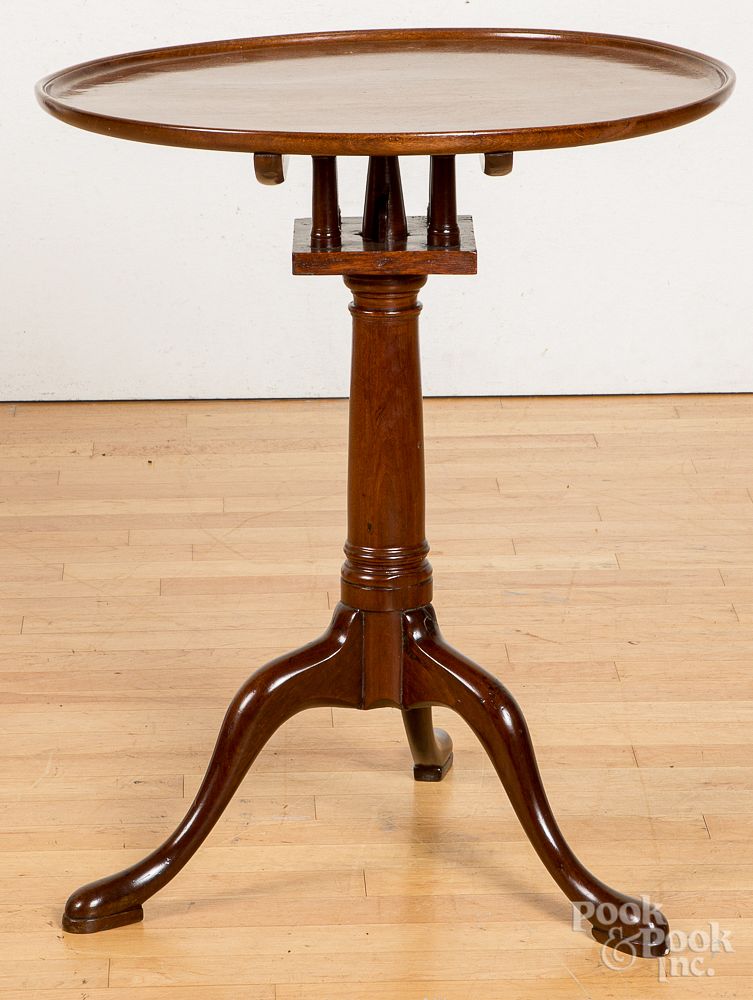 Appraisal: George II mahogany candlestand George II mahogany candlestand th c