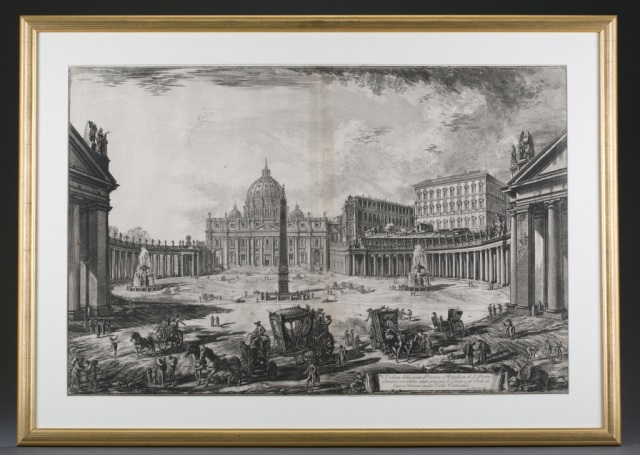 Appraisal: Giovanni Battista Piranesi Italian - Etching St Peter's Basilica and