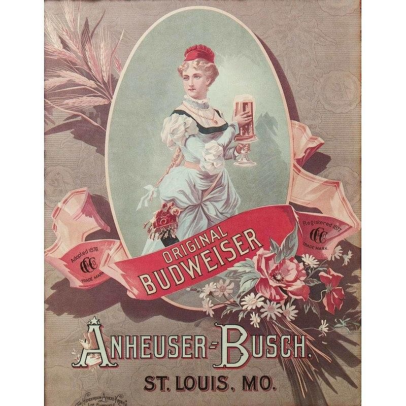 Appraisal: Anheuser Busch Advertisement Framed Anheuser - Busch advertisement by The