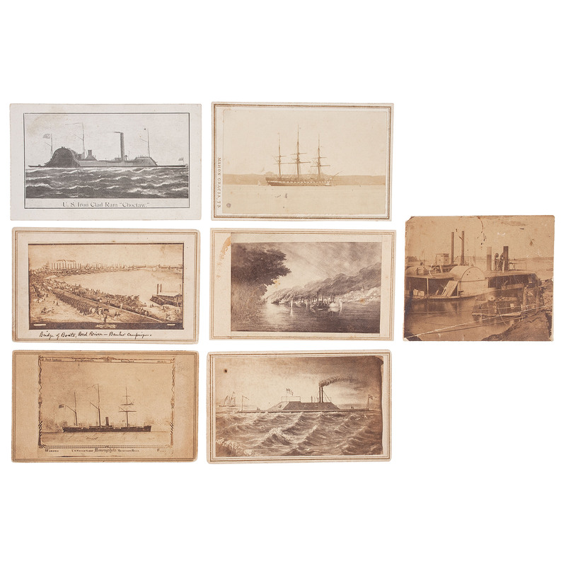 Appraisal: CIVIL WAR - NAVY A group of unusual lithographs with