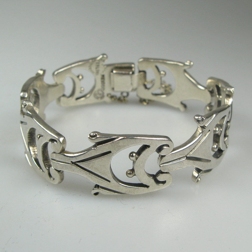 Appraisal: Mexican Sterling Silver Bracelet marked indistinctly Length - cm