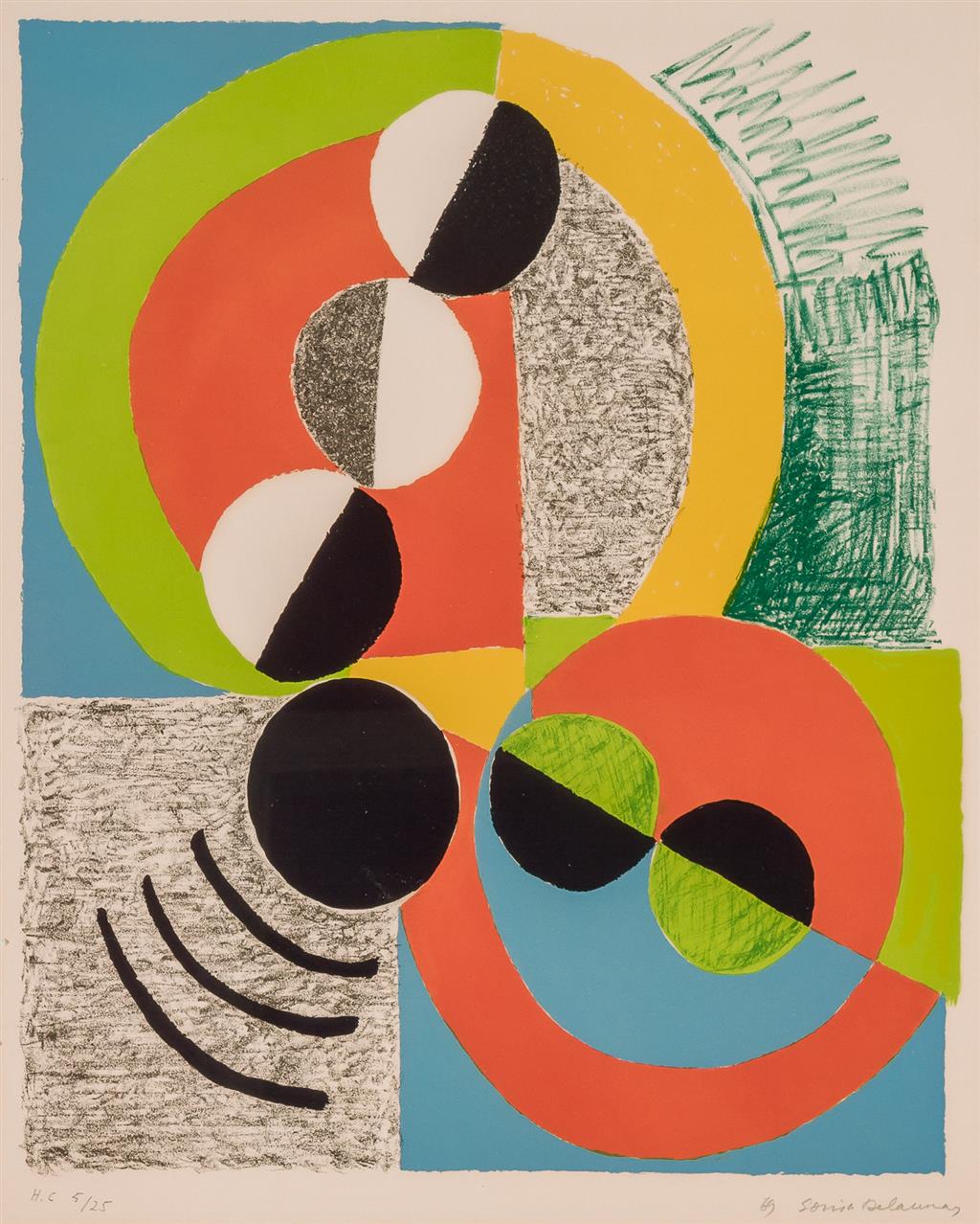 Appraisal: SONIA DELAUNAY French Ukrainian - L'affreux Jojo lithograph signed Sonia