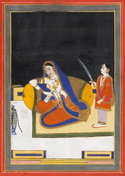 Appraisal: An Indian miniature painting th th Century Gilt and gouache