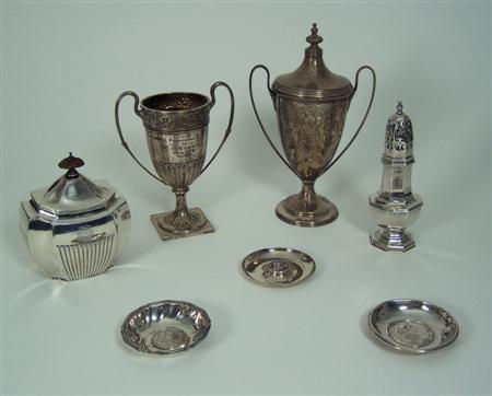 Appraisal: A group of silver items to include a two handled