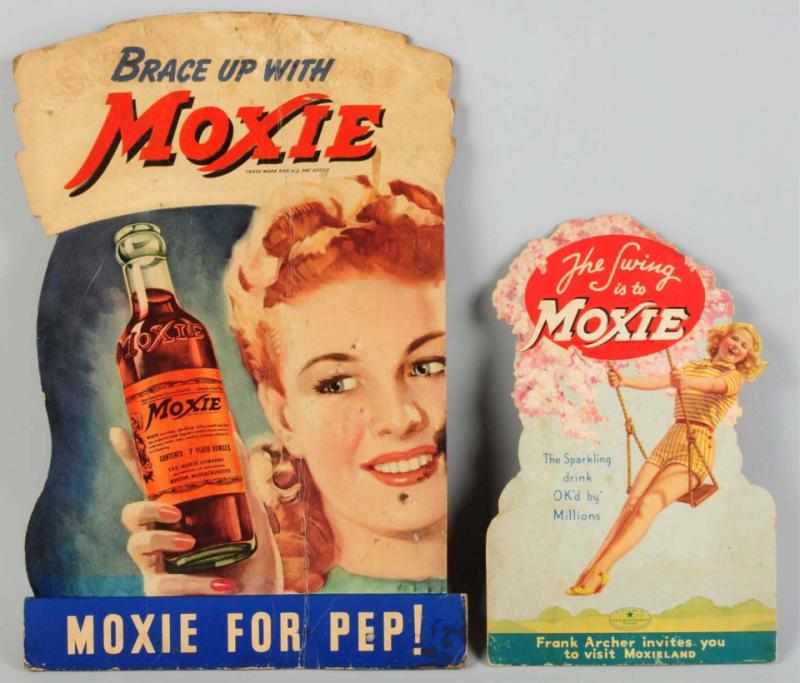 Appraisal: Lot of Cardboard Moxie Cutout Signs s for girl in