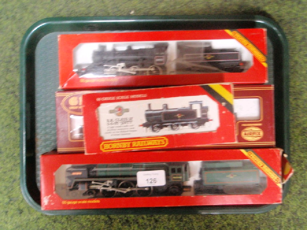 Appraisal: Three Hornby gauge locomotives and an Airfix locomotive all boxed