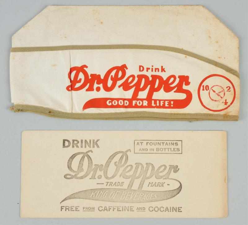 Appraisal: Lot of Dr Pepper Advertising Pieces Description Includes blotter and