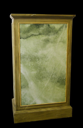 Appraisal: French Faux-Verde-Antico Marble and Faux-Stone-Painted Wooden Paneled Pedestal in the