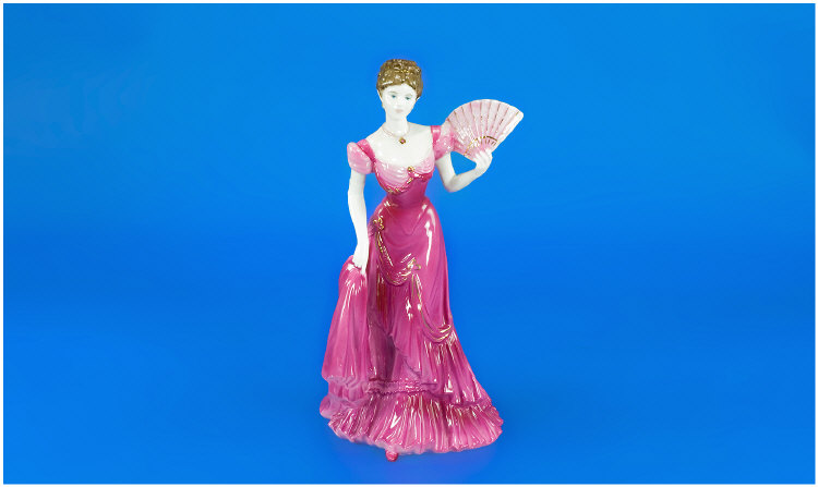 Appraisal: Coalport Ladies of Fashion Antonia Cerise dress pink fan inches