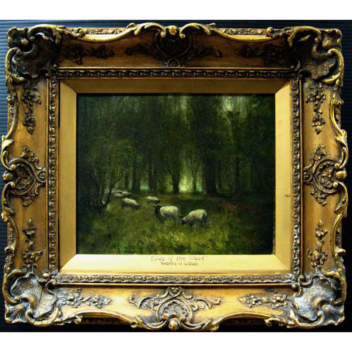 Appraisal: T WOOD BRITISH TH CENTURY EDGE OF THE WOODS OIL