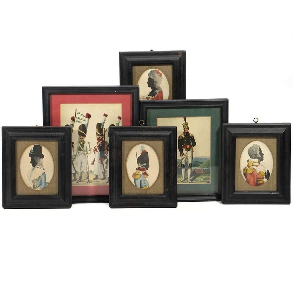 Appraisal: Neoclassical Portrait Silhouettes A set of four Regency style silhouettes