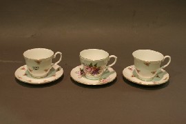 Appraisal: Three Crown Trent cups and saucers in boxes